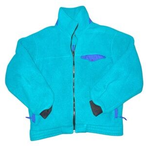 Vintage L.L.Bean Teal Fleece Jacket Men’s Large – Made in USA